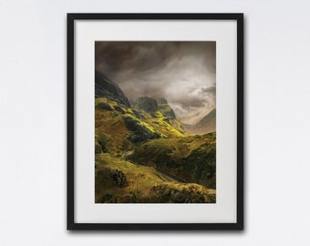 Glencoe Print, Schottland Print, schottisches Geschenk, Dekor, A4, Fotografie, Poster, Weihnachtsgeschenk