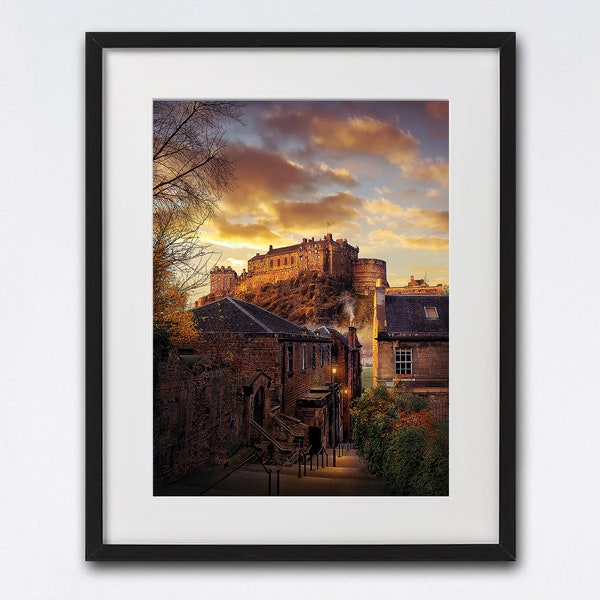 Edinburgh Castle, Castle, Edinburgh, Art Print, Scotland, Scottish Gift, Scotland Print, Decor, A4, Photography, Christmas Gift