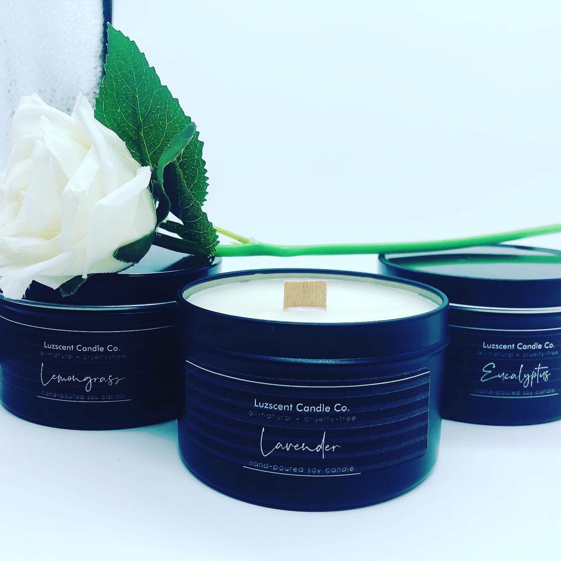 8oz Black Tin Candle Etsy