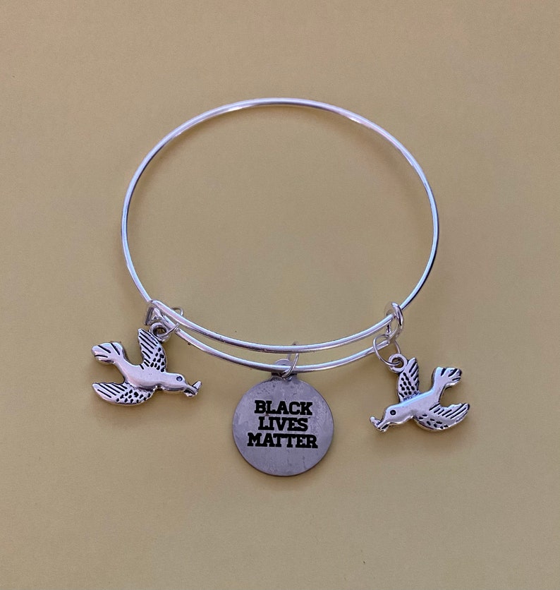 Black Lives Matter Peace Expandable Bracelet Bangle