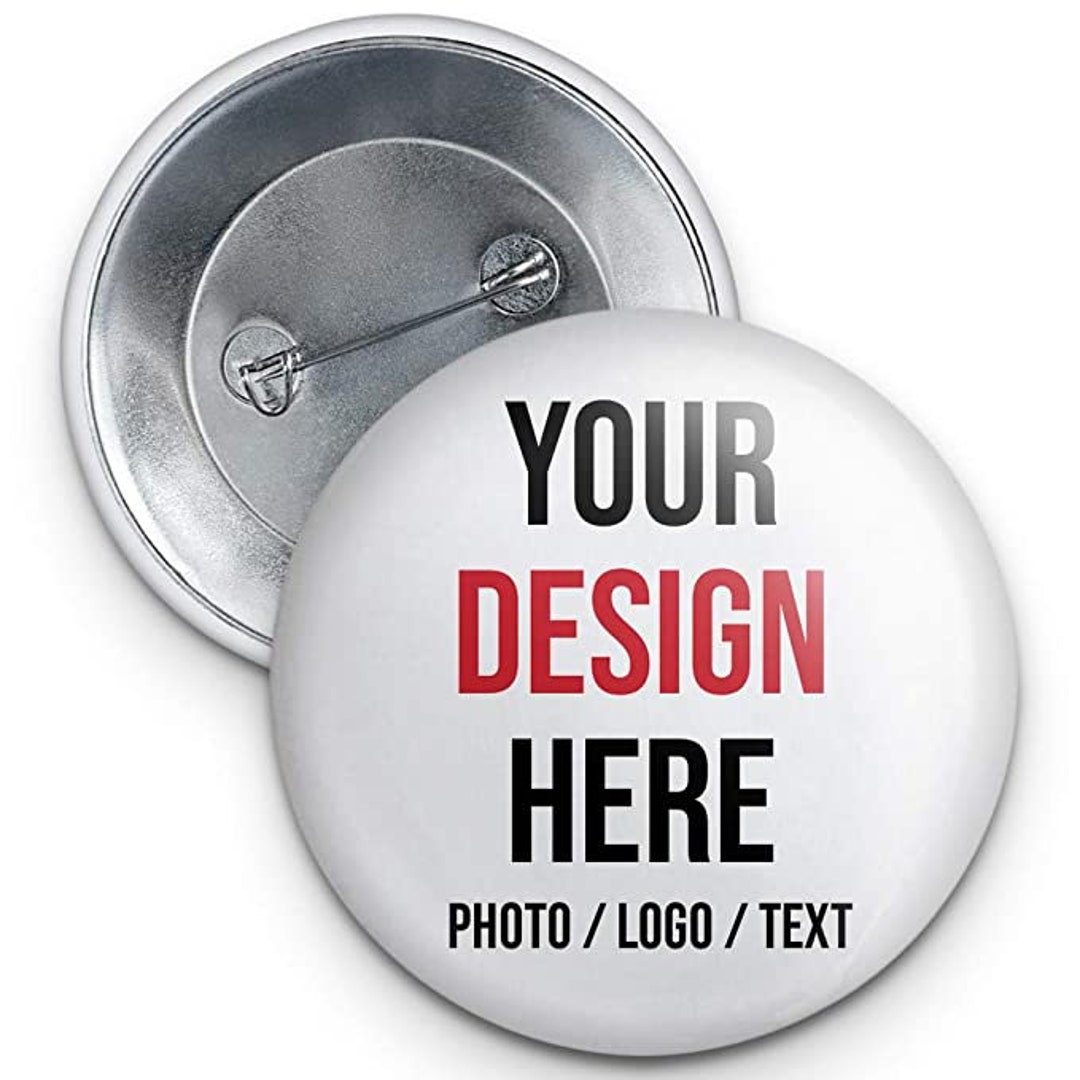 Custom Button Pins Etsy