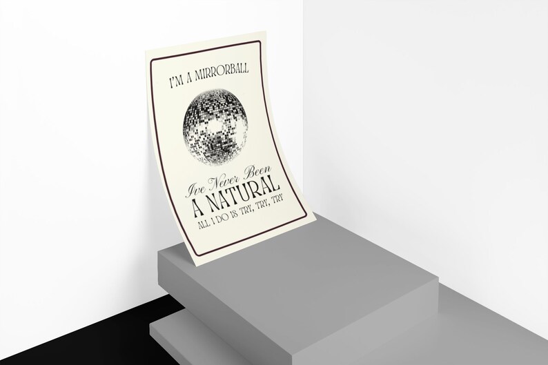 Taylor Swift Art Print Mirrorball Art Print Folklore Print Etsy