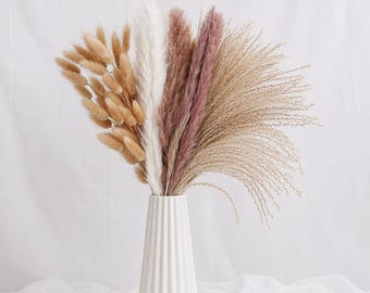 Natural Pampas Grass Bundle 70–80 Stems Boho Floral Arrangement