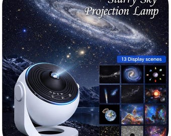 Starry Sky Galaxy Projector Lamp with 13 Scenes Rotating Night Light