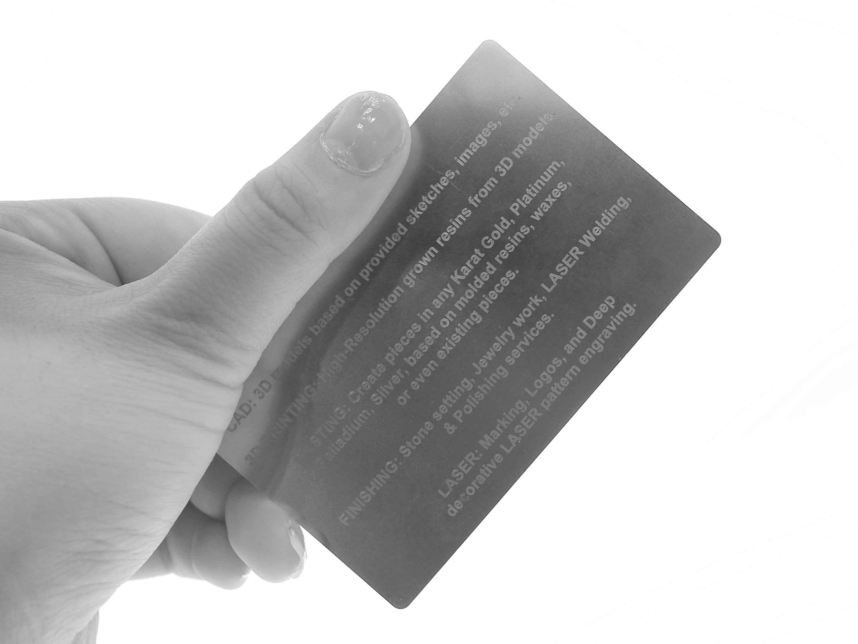 CUSTOM ENGRAVED Card Metal Personalized Stainless Steel Wallet Etsy