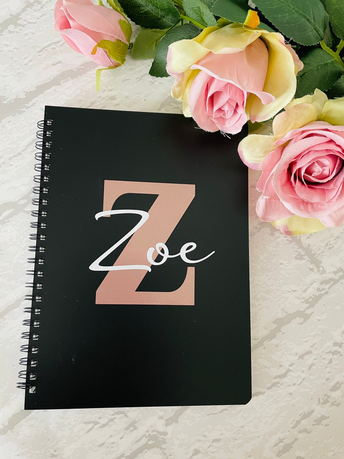 Personalised Notebook Initial and Name Notepad Gift Idea Etsy