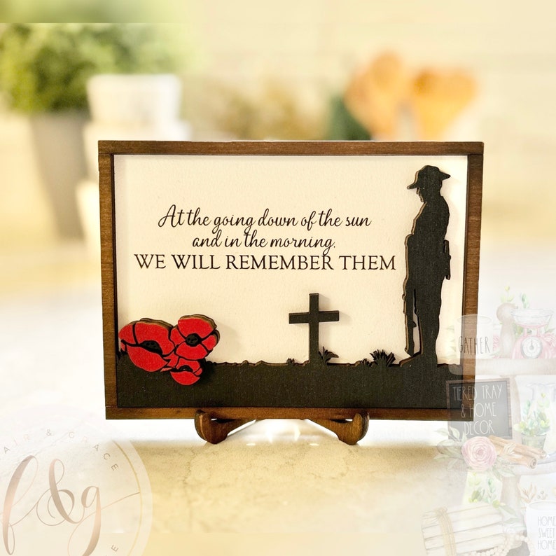 Poppy Day Collection We Will Remember Them Sign image 1