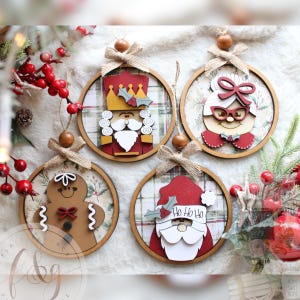 Farmhouse Christmas Ornaments / Rustic Christmas Ornament / Tree Ornament