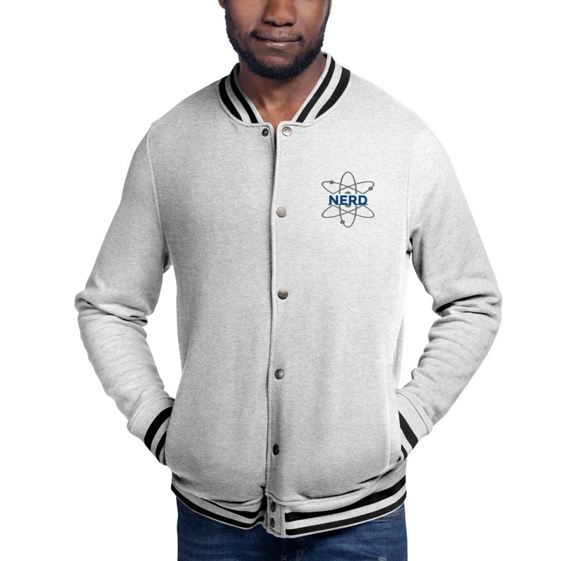 NERD Bomber Jacket // Champion Bomber Jacket // NERD Etsy
