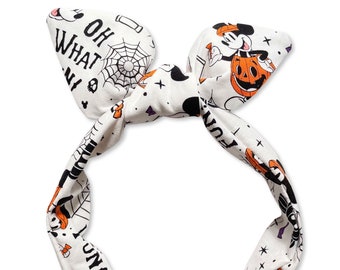 Mickey "Oh wat leuk!" Halloween Witte Geknoopte Hoofdband