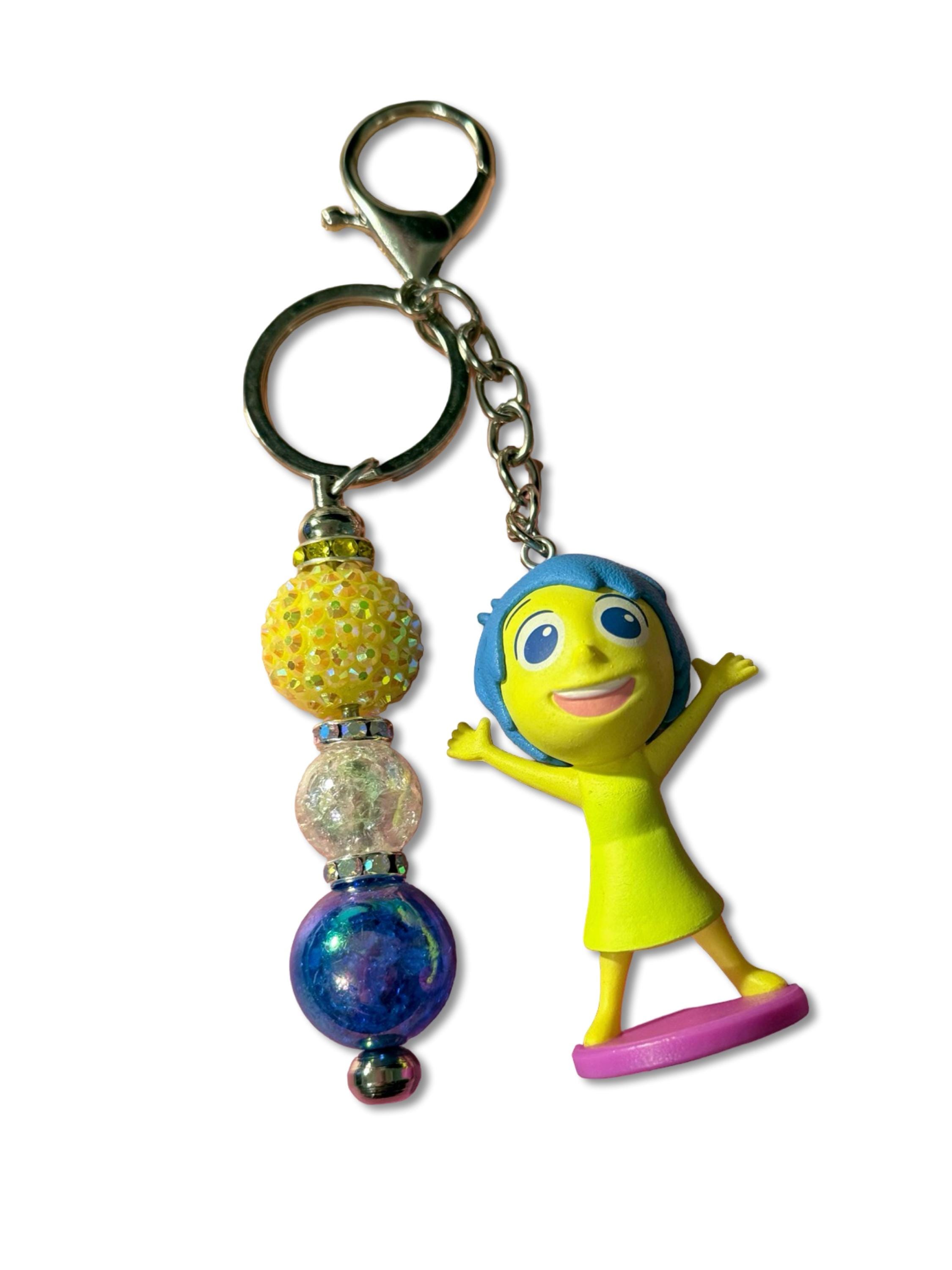 Joy Emotion Beaded Keychain | Handmade Beaded Keychain | Fun Character ...