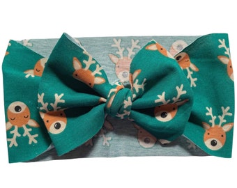 Reindeer Toss Holiday Baby Headwrap
