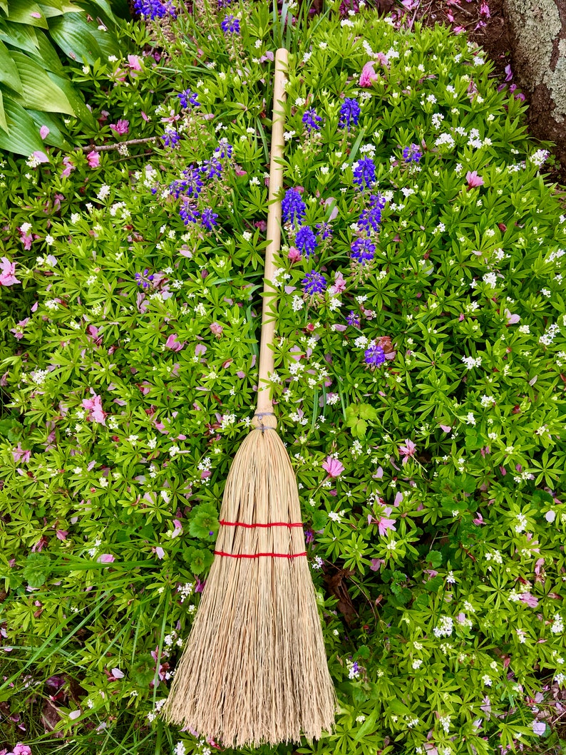 Mini broom handmade handstitched natural broomcorn Etsy