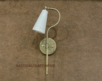 Customized 1 Light Cone Shade Wall Sconce Mid Century Raw Brass Sputnik Wall light Fixture Brass Made Cone lamp