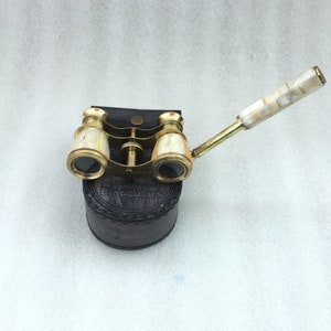 Binocolo marittimo in ottone Madreperla Binocolo da teatro La Dauphin filtra Binocolo con custodia in pelle Il miglior articolo da regalo