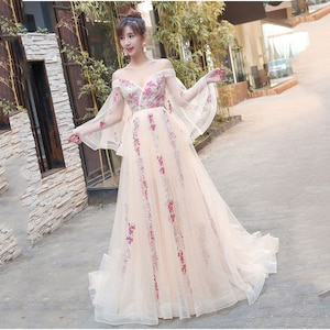 Petite evening store dresses long sleeve