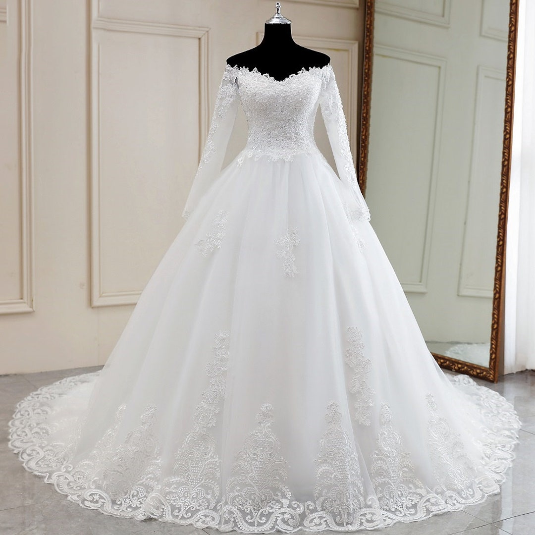 Custom Wedding Dress Elegant Wedding Dress Floor Length Custom Wedding ...