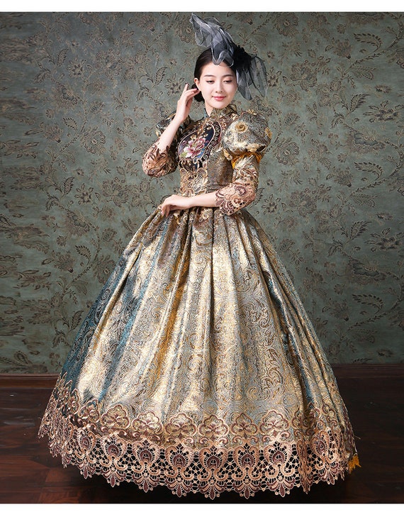 Victorian Dress 1860s Civil War Dress Medieval Ball Gown Vintage Costumes  Renaissance Historical Period Dress - AliExpress