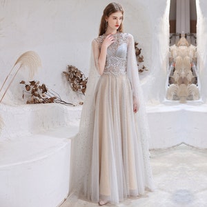 Gown Dress Evening dress evening gown for women Prom Dress Prom Dress Prom Gown Ball Gown dress gray dress long sleeveless dress gray dress image 4