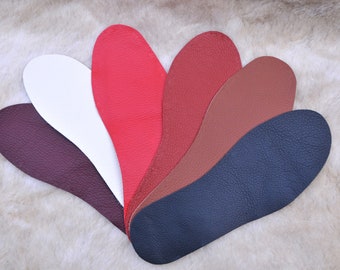 Leather insoles of different colors