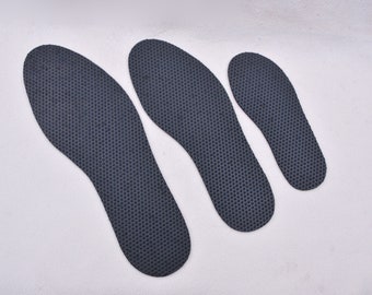 Non-Slip Rubber Shoe Soles | Flexible 4mm Thick | Ideal for Hand Sewing | Choose Size | 1 Pair
