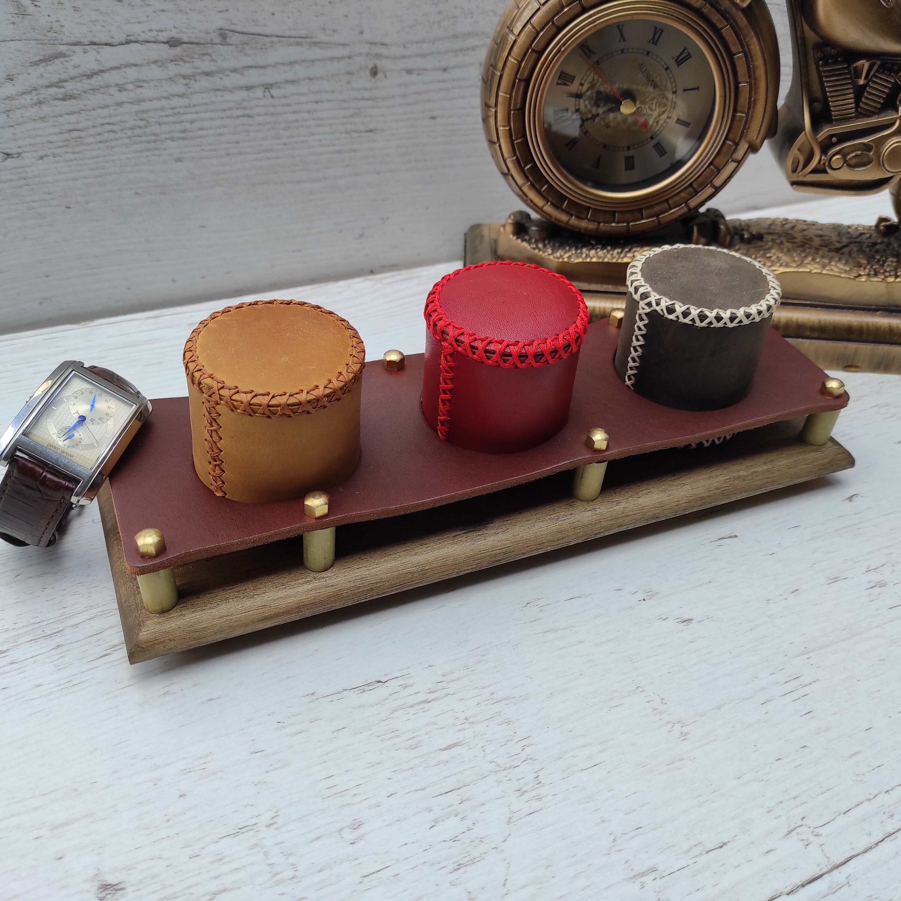 Personalized Watch Pillow Holder Leather Bracelet Cushion Gift Etsy