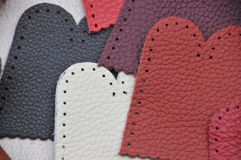 Kit de dedales de cuero para hacer uno mismo: 2 protectores de dedos de cuero auténtico para fieltrar, coser y hacer manualidades. Kit de costura hecho a mano. imagen 10