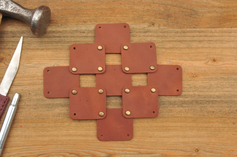 Blank Leather Leather square with rounded edges Leather Etsy