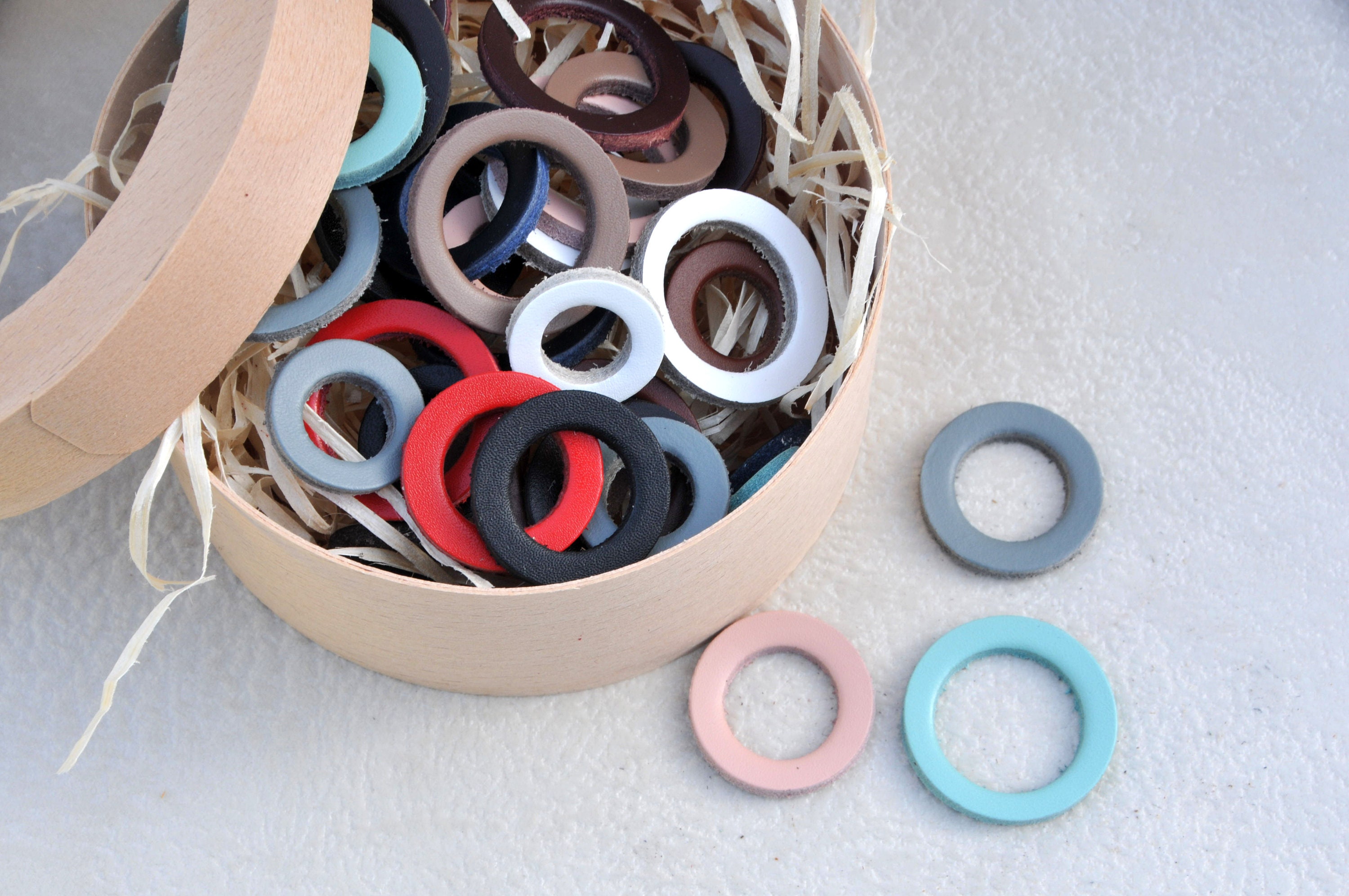 Leather Washers thickness 015 inch Mixed Colors 3 Sizes Etsy