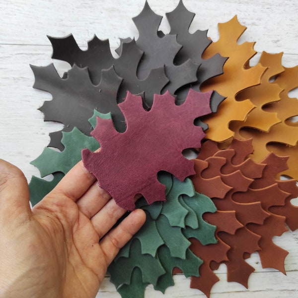 Leather Oak Leaves Craft Shapes