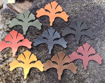 Leather Flower/Leaf Cutouts – Die-Cut Cowhide Flowers/Leaves for Crafts & DIY Projects | Primary Colors | Custom Hole Option