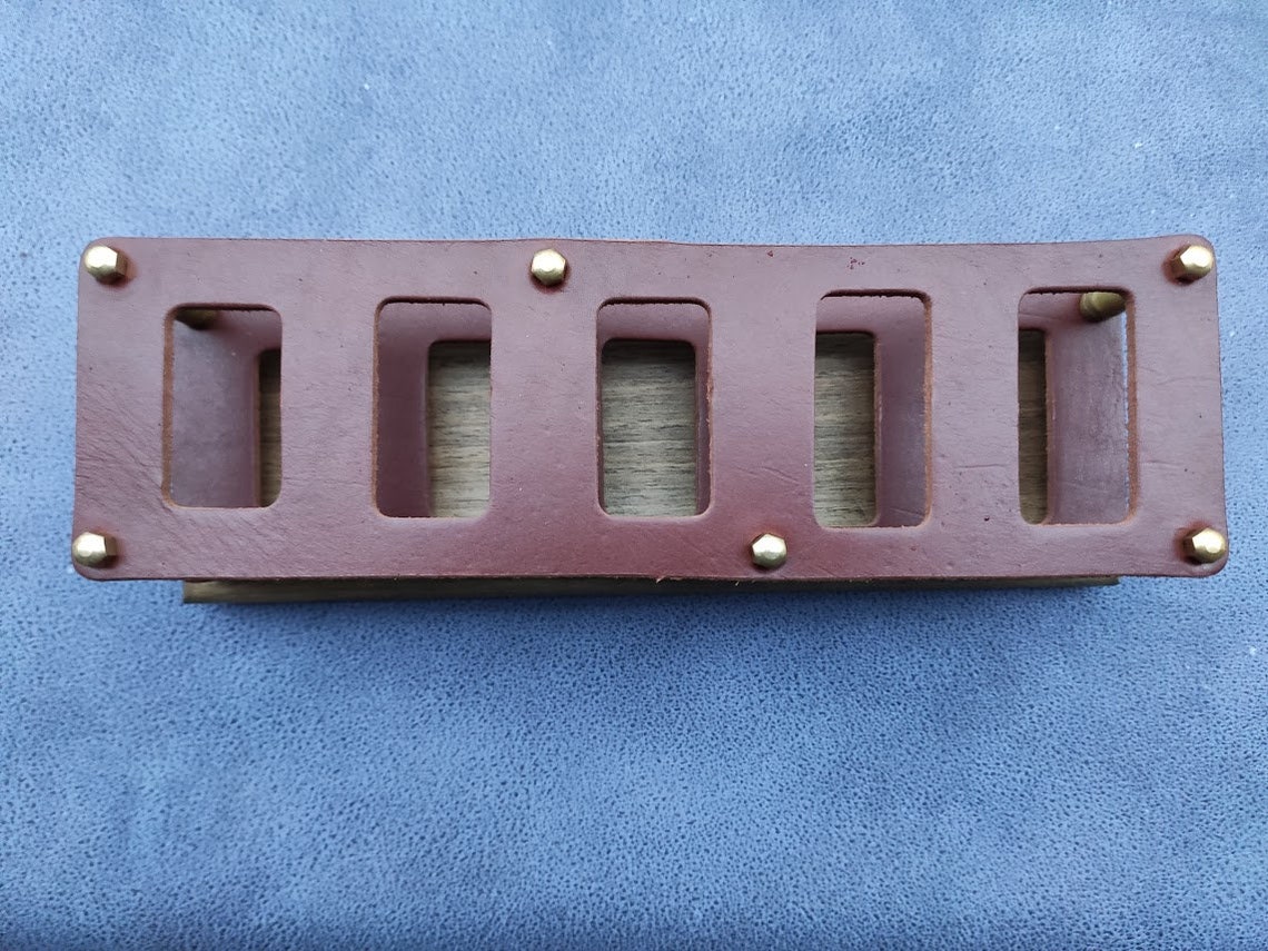 Leather Remote Control Holder Organizer Personalize Hand Etsy