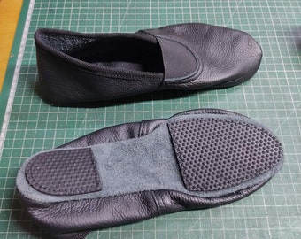 Leather Dancing Slippers - with rubber sole