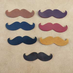 Leather Mustache Cutout Moustache Shape Decor