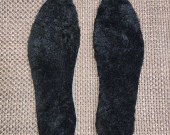 Natural Fur Felt Insoles | Warm Winter Shoe Inserts | Soft Thermal Lining for Cold Weather Comfort | Men & Women Sizes
