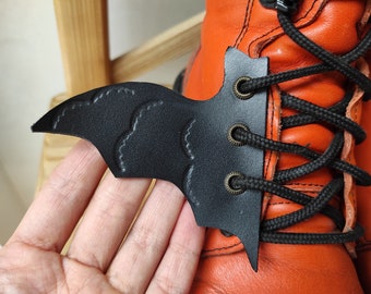 Leather Boot Bat Wings / Halloween decor