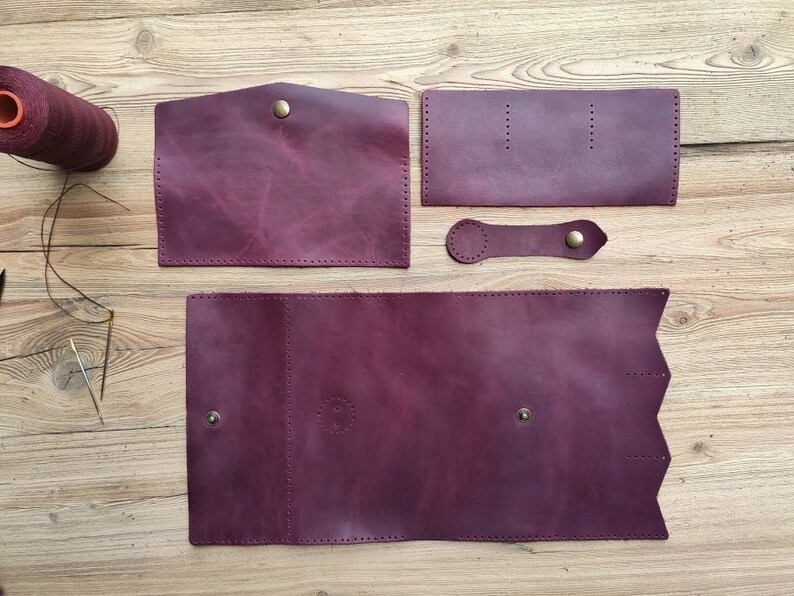 DIY Leather Wallet Easy Kit DIY DIY Leather Purse Kit to make Etsy