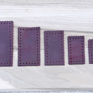 Genuine Leather Tags with Holes | 5 Sizes | DIY Patch Label | Custom Blank for Crafting, Printing or Embossing