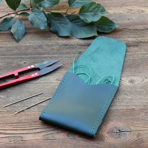 Diy lederen visitekaartje houder kit, complete set, gepersonaliseerde kaarthouder, lederen ID-houder