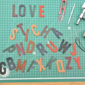 Leather Letters with Holes – 2 Inch DIY Stitchable Alphabet Cutouts for Custom Craft, Scrapbooking, Tags, and Decor
