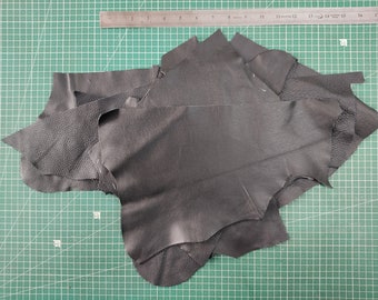 Leather Scraps 0.6kg (10 pieces) Offcuts Pieces Trimmings Cowhide Lamb Skin Leather Mix Jewelry Assorted