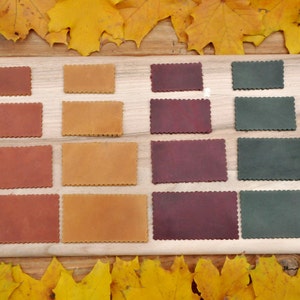 Fustelle rettangolari in pelle – Vera pelle, 5 misure, colori misti, personalizzabili