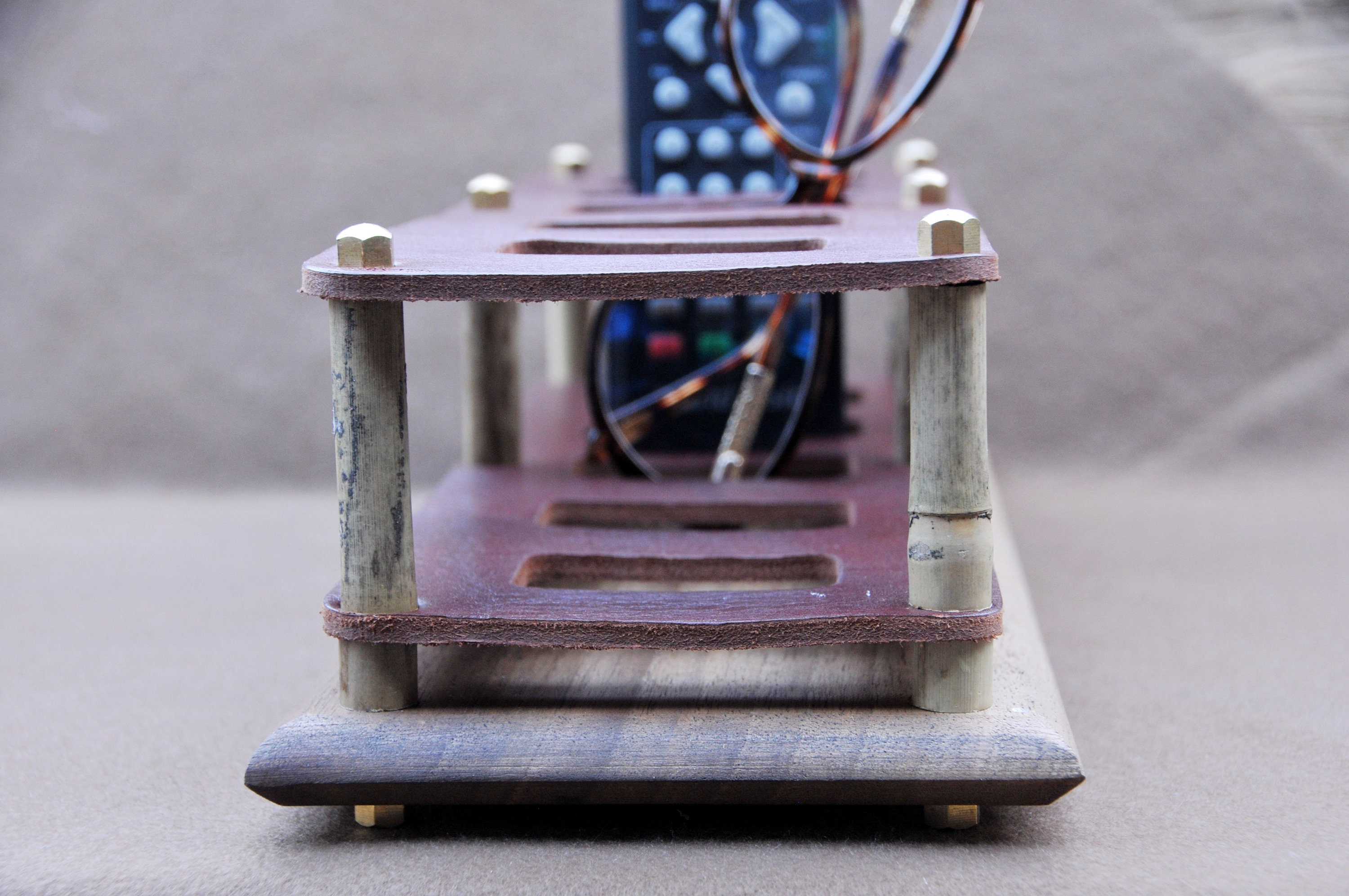 Leather Remote Control Holder Organizer Personalize Hand Etsy UK