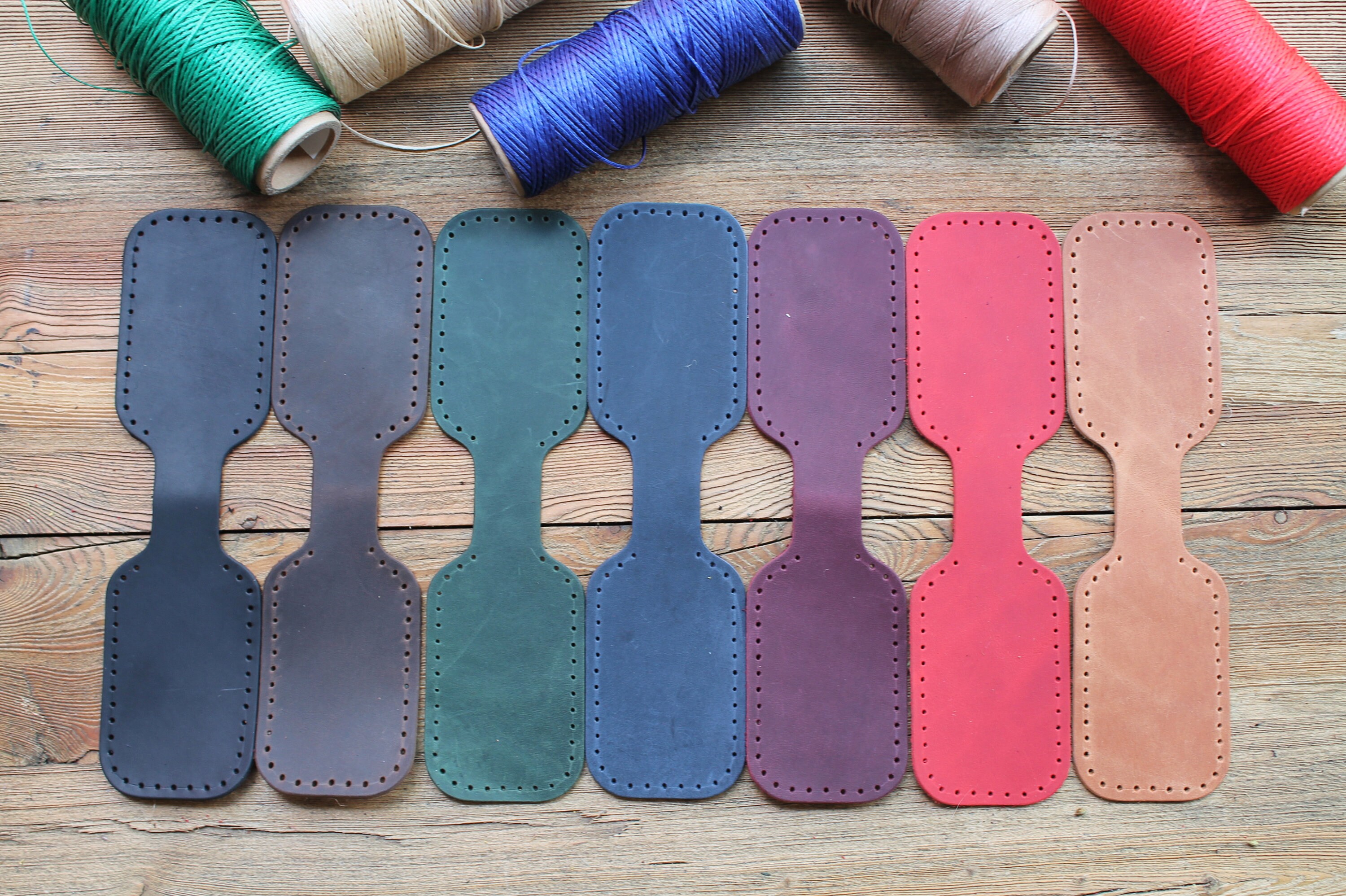 DIY Leather Keychain Kit Complete set Precut prepunched Etsy