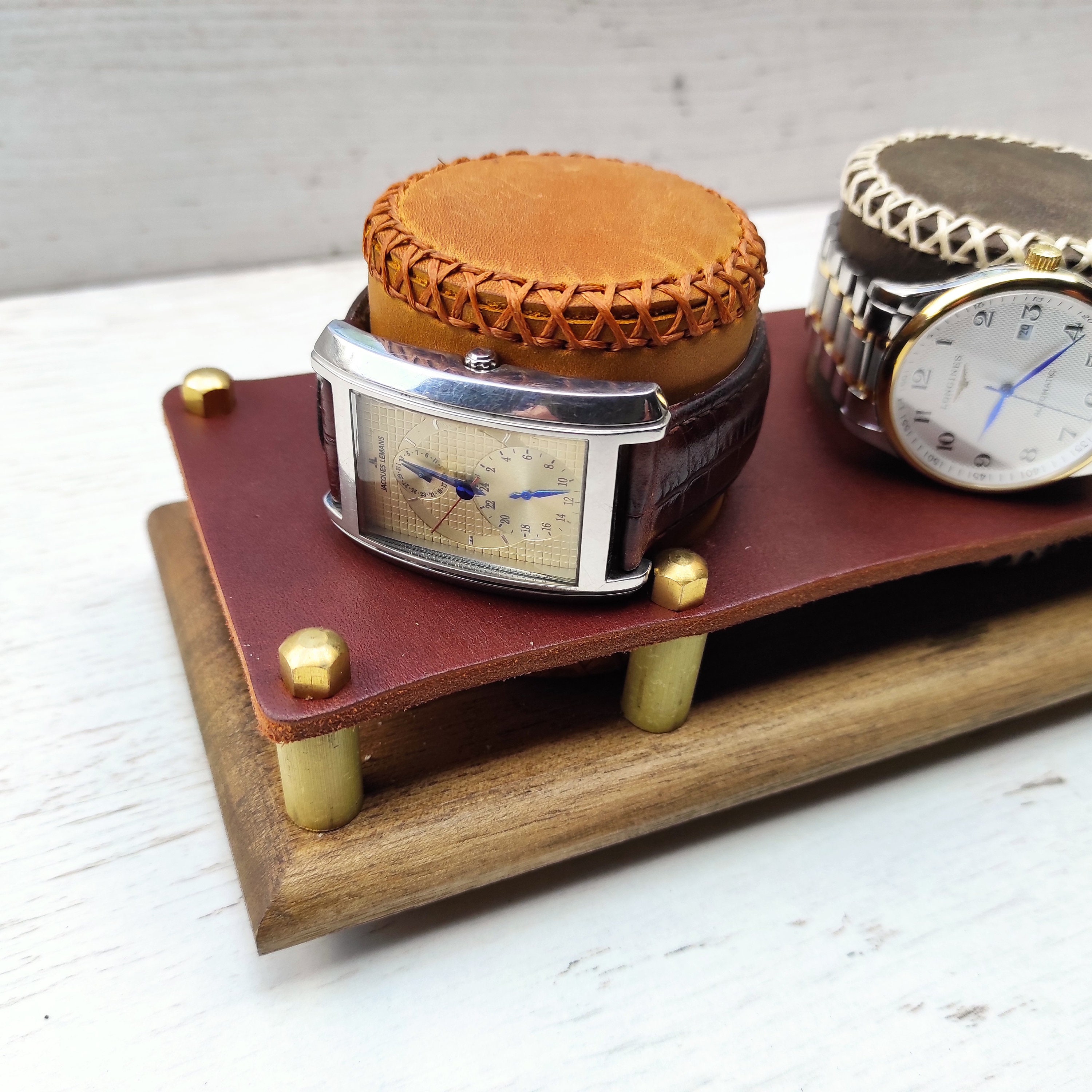 Personalized Watch Pillow Holder Leather Bracelet Cushion Gift Etsy