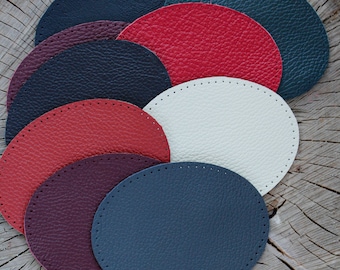 Leather Oval Patches with Holes for Sewing – 3 Sizes – DIY Repair & Crafts