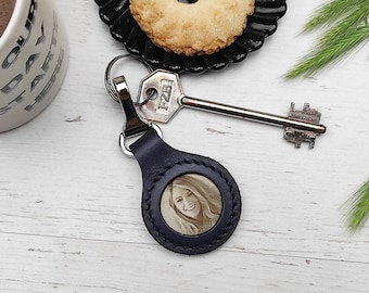 Personalisierter Leder Foto Schlüsselanhänger – Individuell graviertes Geschenk für Sie und Ihn