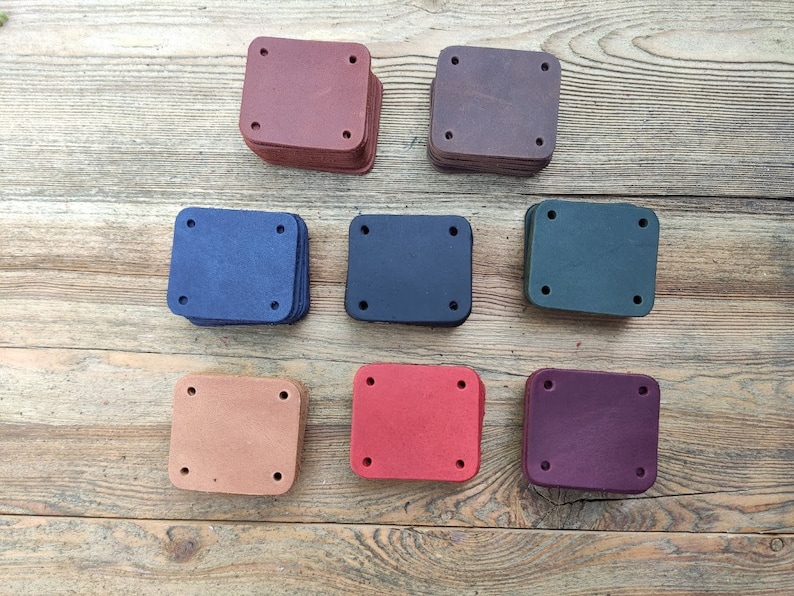 Blank Leather Leather square with rounded edges Leather Etsy