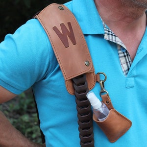 Gepolsterte echte Rindsleder Schulterpolster für Tasche, Kamera oder Gitarrengurt maßgeschneidert für Schultergurt