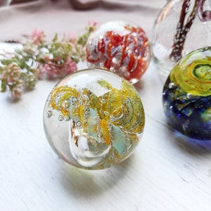 Handmade Natural Glass Paperweights – Unique Art Spheres for Desk, Gift, or Office Decor – Choose Your Style